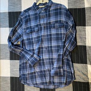 Blue Plaid Men's Flannel Shirt